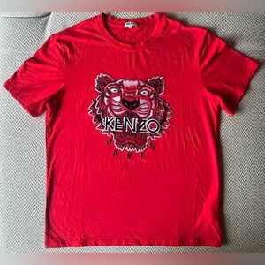 Kenzo Red Tiger Graphic Short Sleeve Tee